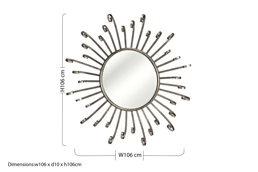 Solaris Spoke Style Wall Mirror