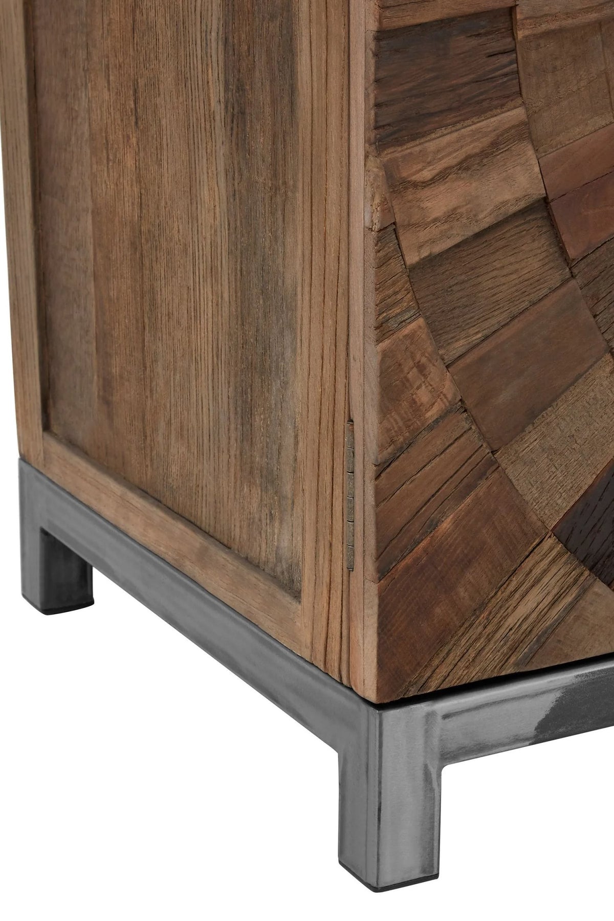 Oro Large Recycled Elm Wood 2 Door Cabinet