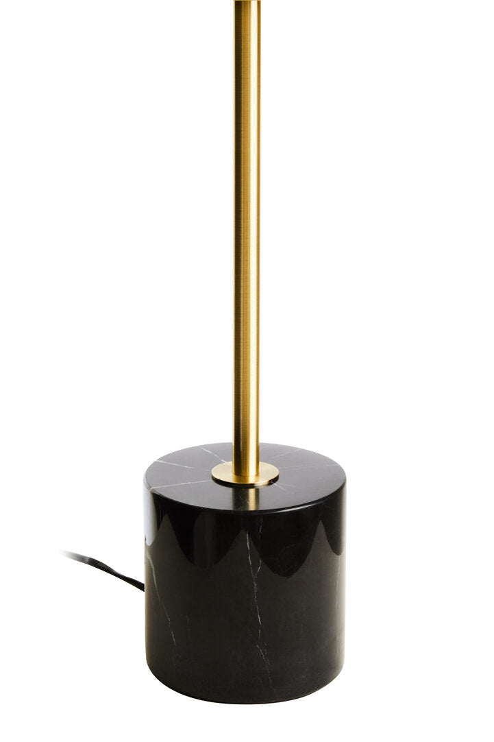 Stirling Brushed Brass Table Lamp with Black Marble Base