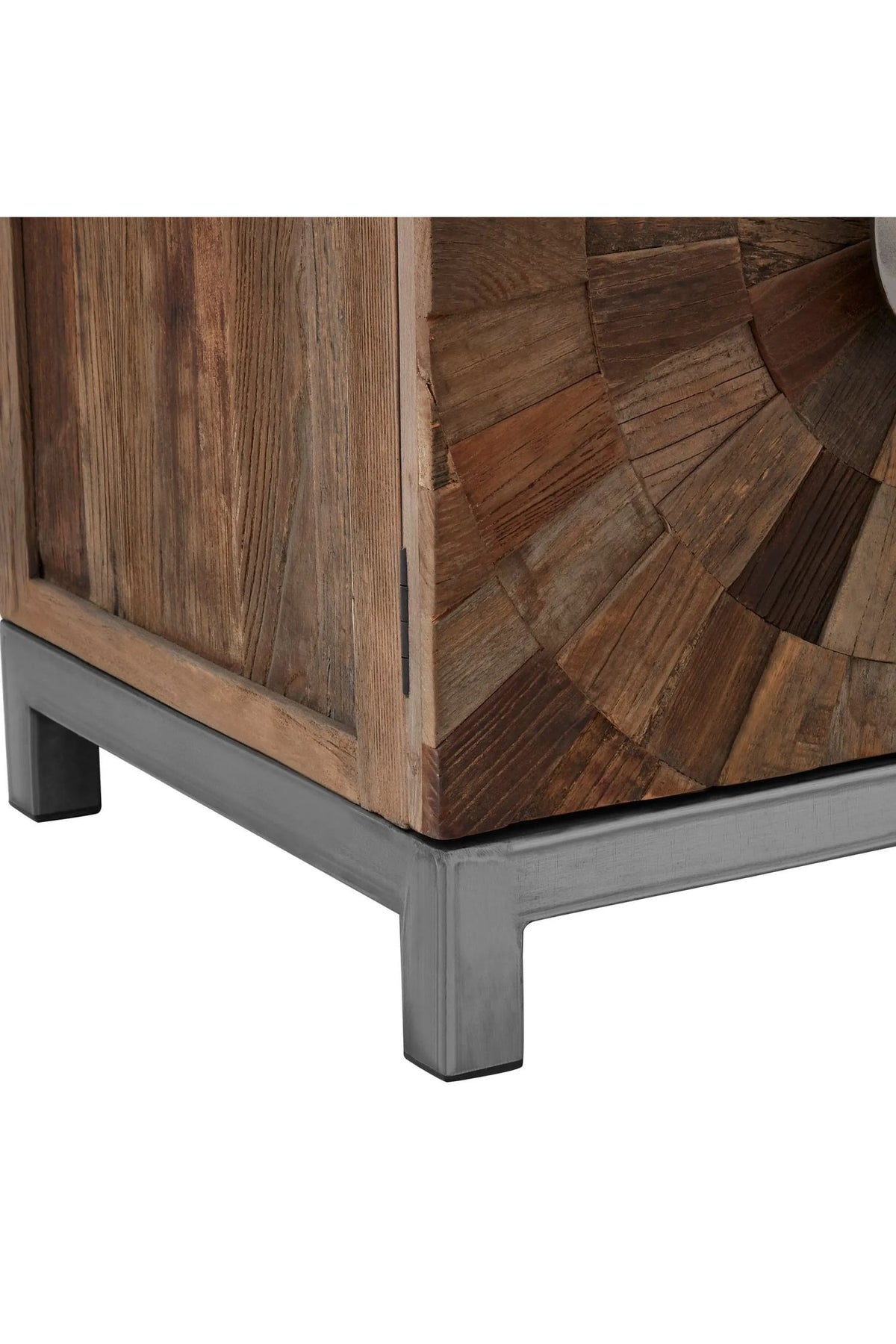 Oro Small Recycled Elm Wood 2 Door Cabinet
