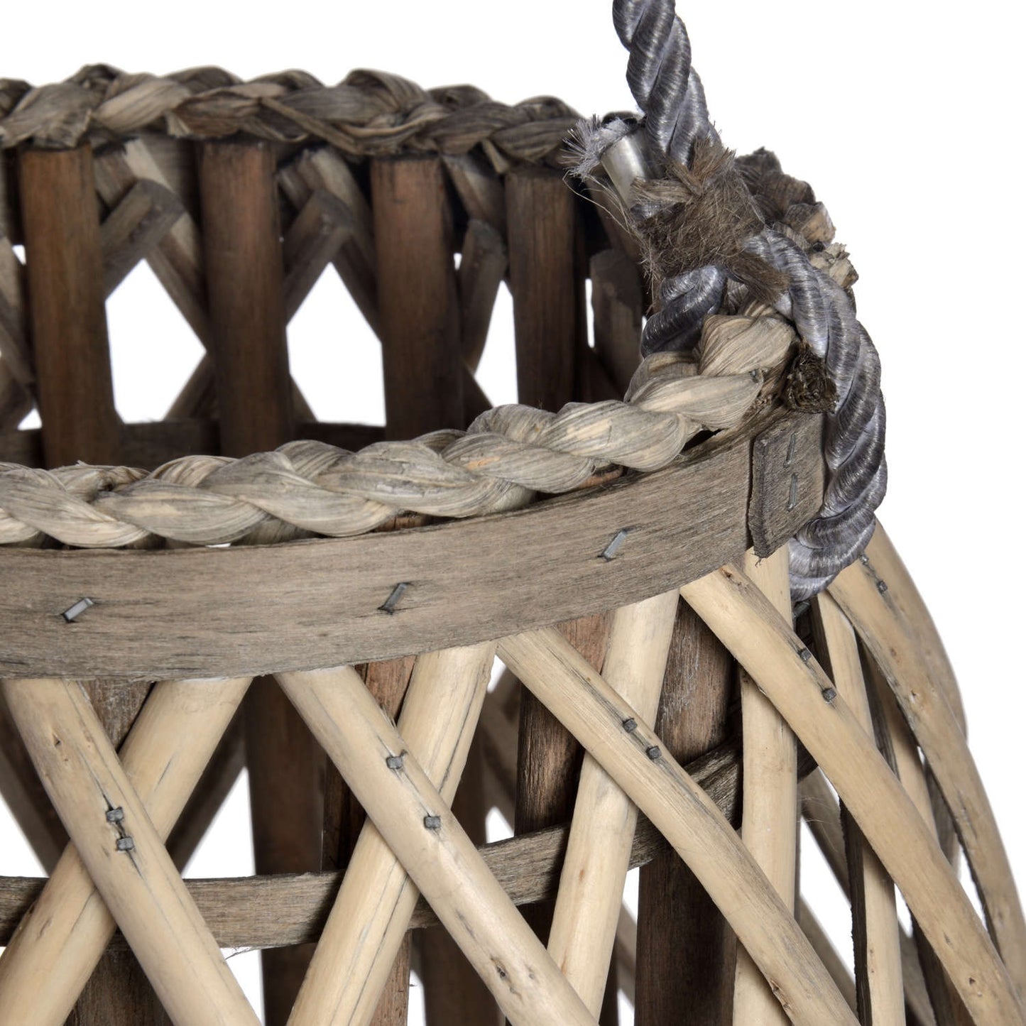 Large Wicker Bulbous Lantern - Coastal Inspired from the Quanta Home collection.