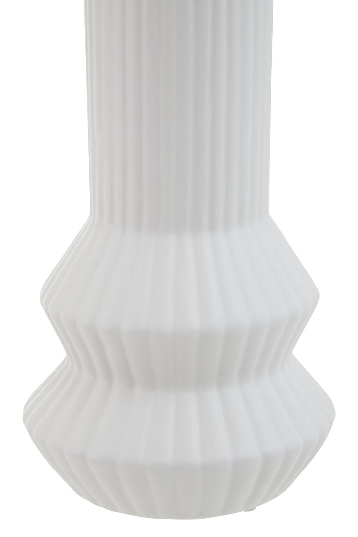 Scala White Ribbed Vase