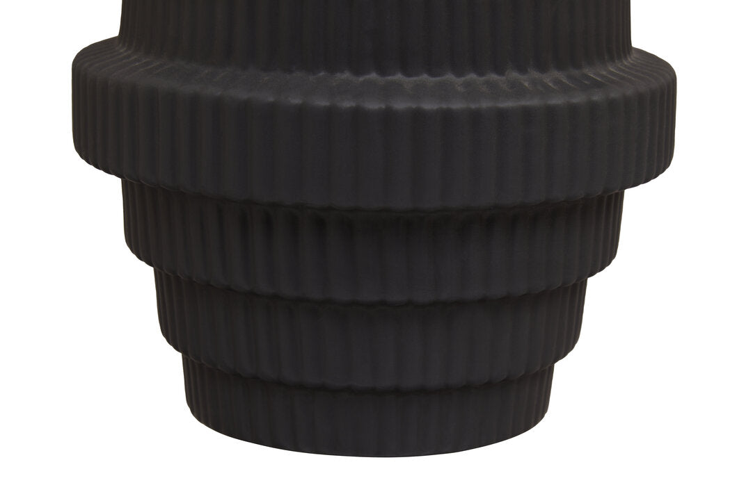Scala Black Small Step Design Vase