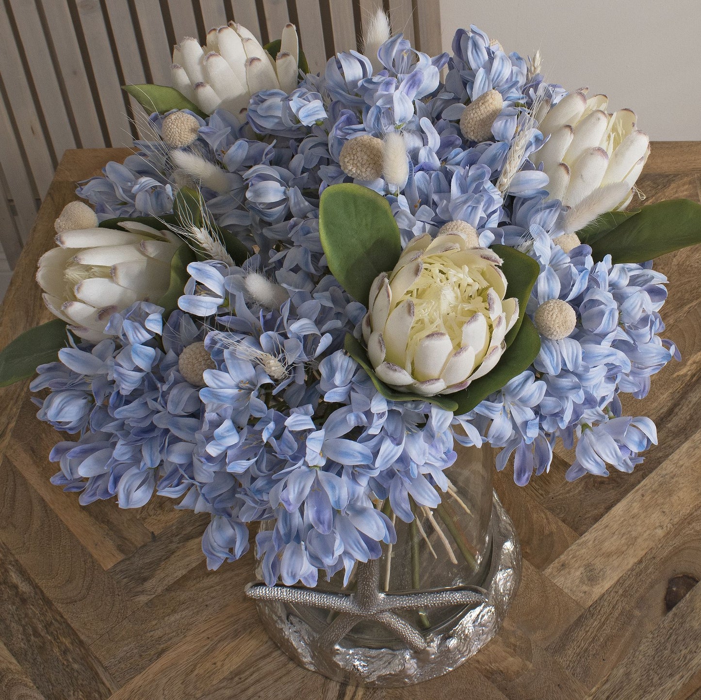 Closed White Protea - Single Stem Flowers from the Quanta Home collection.