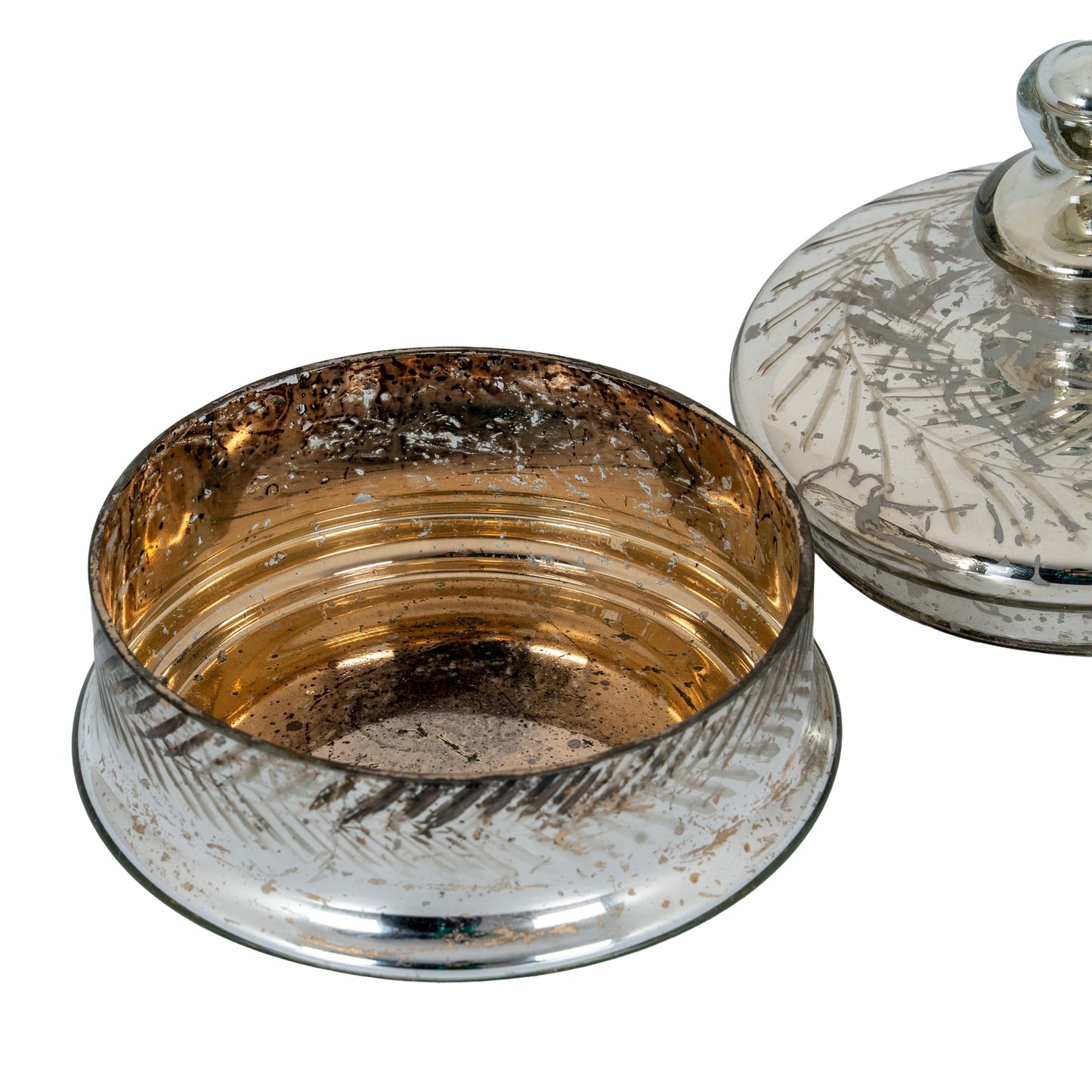 Silver Foil Effect Small Trinket Jar