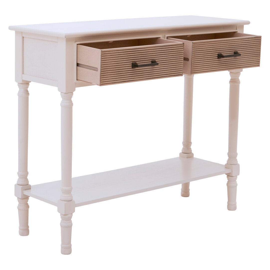 Heirloom 2 Drawers Pearl White Console Table