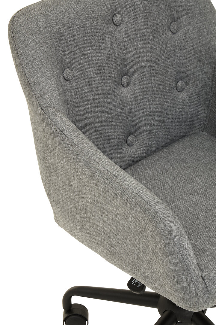 Hudson Tufted Grey And Black Home Office Chair