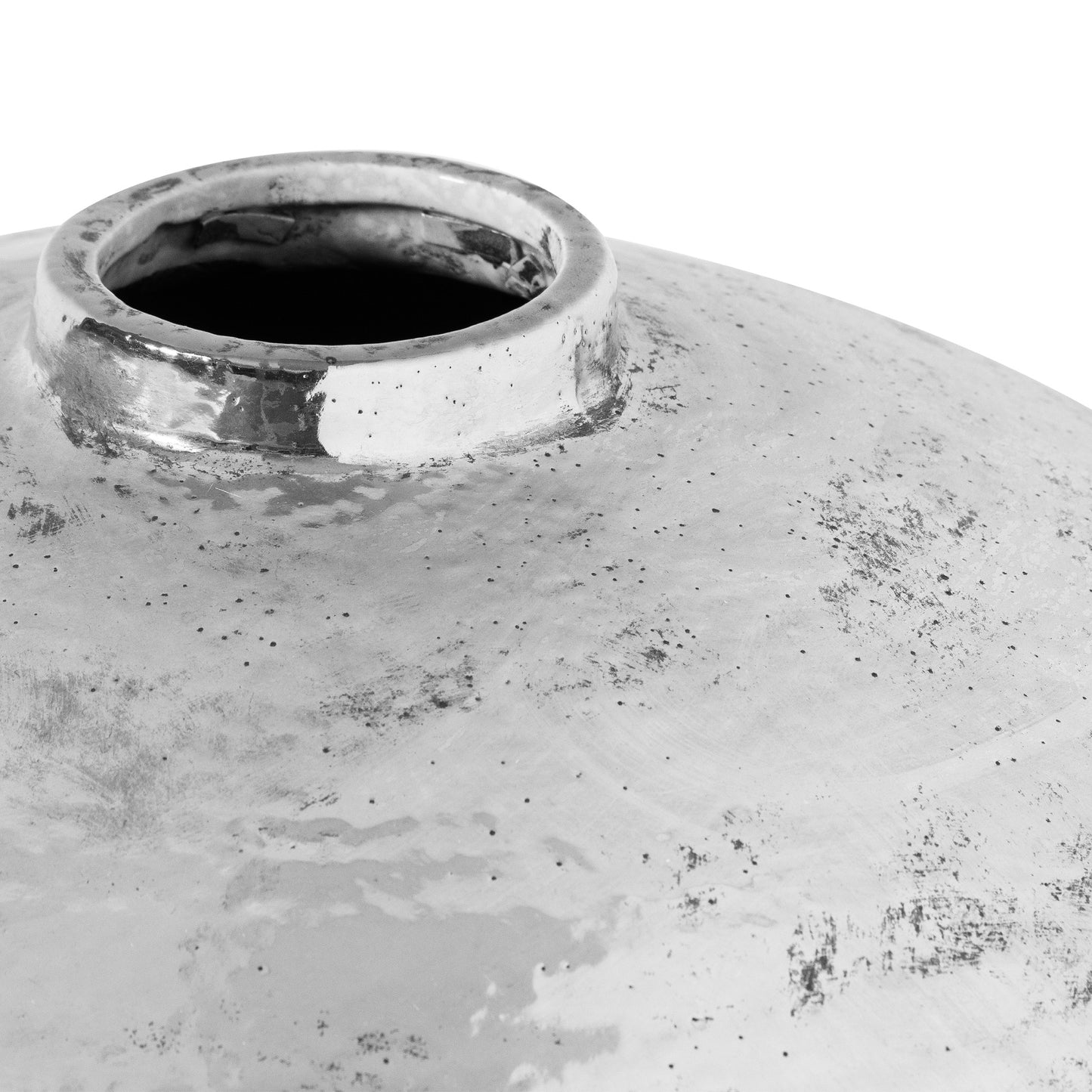 Hammered Silver Astral Vase - Silver from the Quanta Home collection.