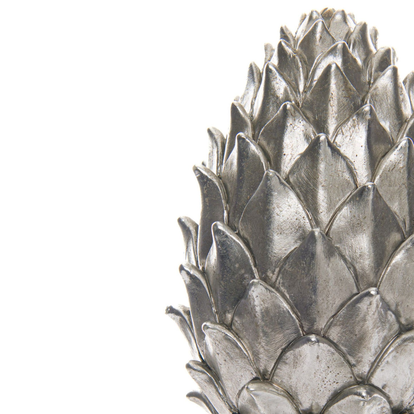 Tall Large Silver Pinecone Finial - Silver from the Quanta Home collection.