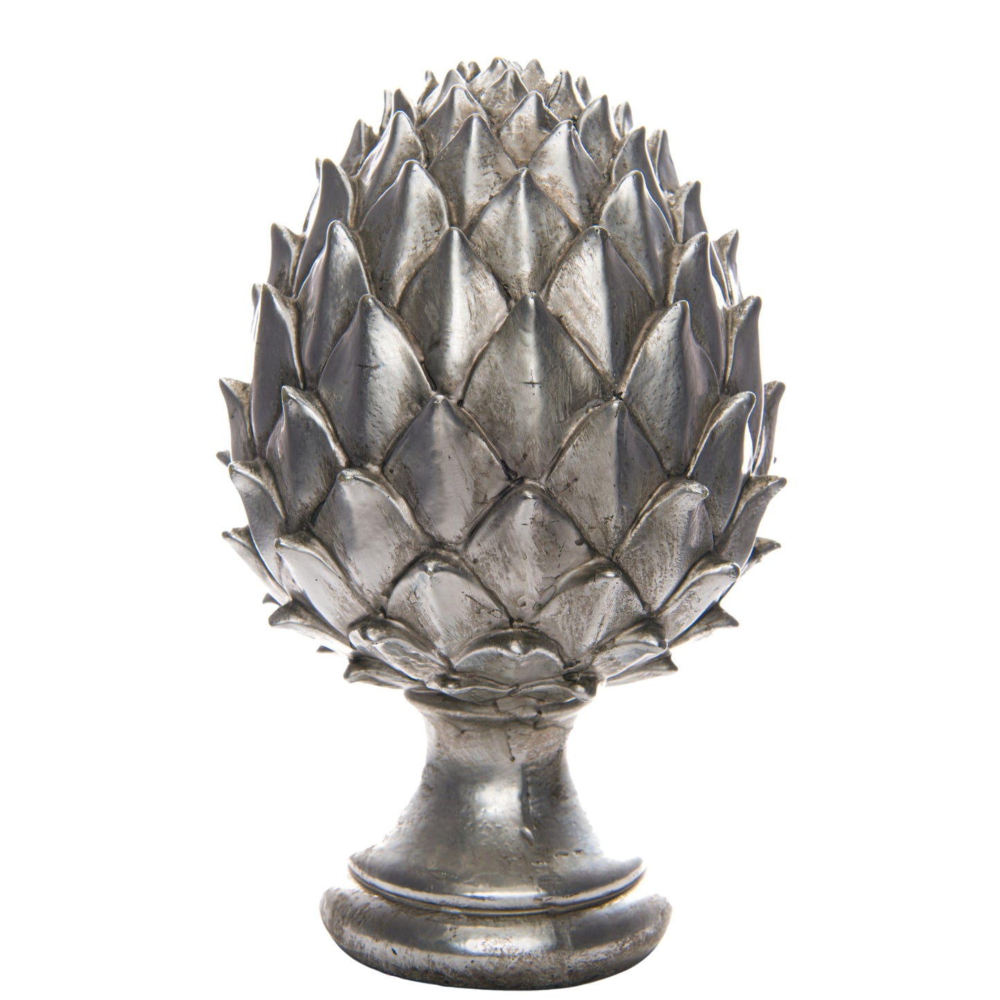 Large Silver Pinecone Finial - Silver from the Quanta Home collection.