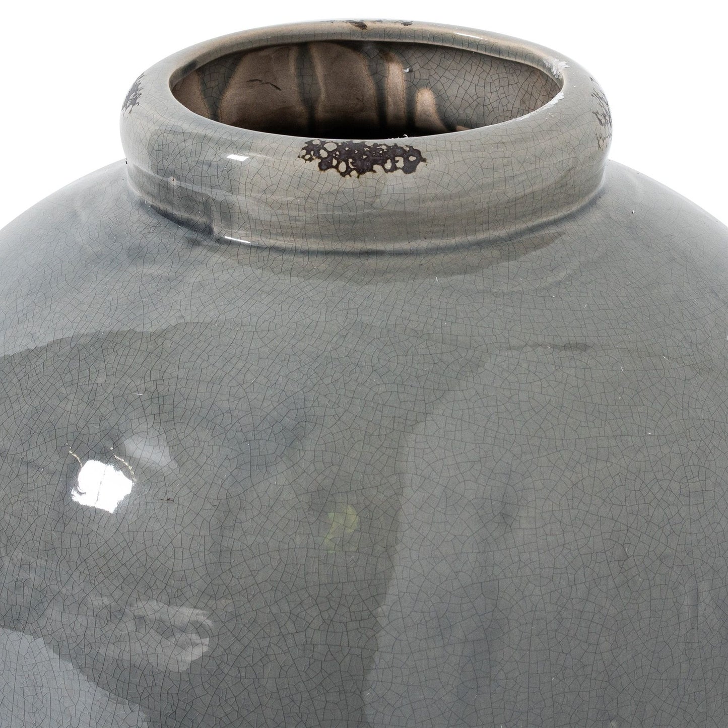 Garda Grey Glazed Tall Juniper Vase - Ornaments from the Quanta Home collection.