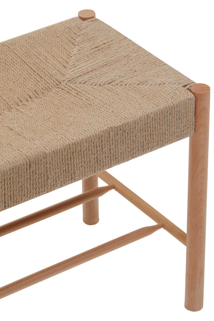 Nautic Natural Rope and Beechwood Bench