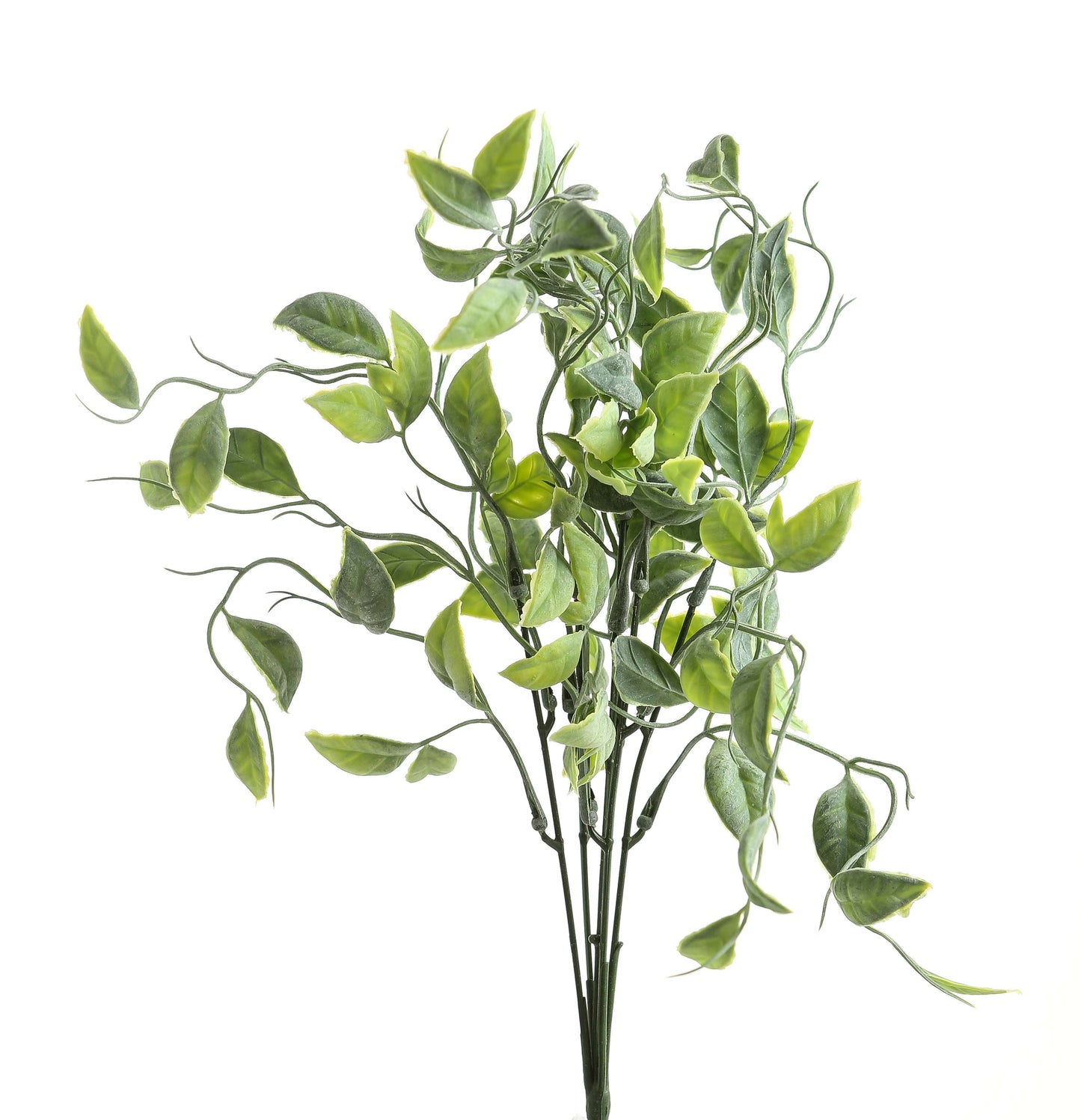 Lifelike greenery bunch featuring varied shades of green leaves, ideal for year-round decoration with no maintenance required.