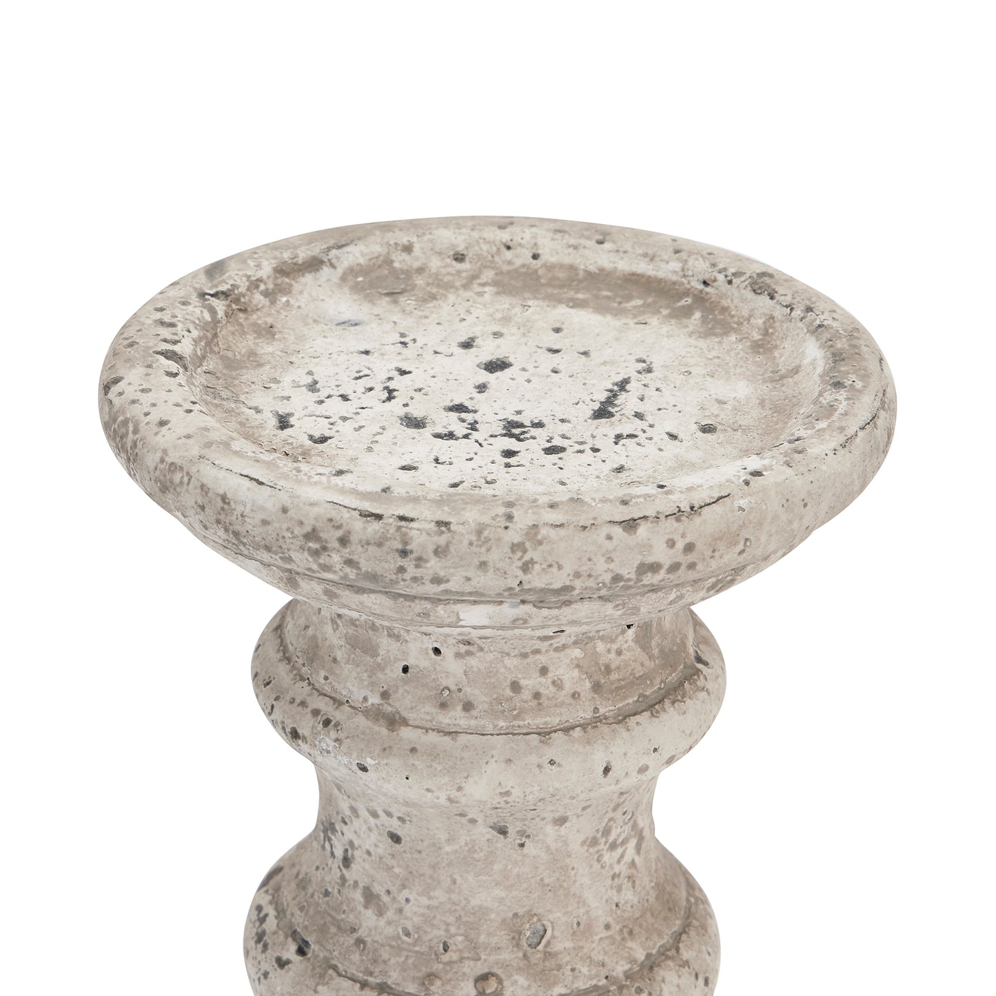 Small Stone Ceramic Column Candle Holder - Ornaments from the Quanta Home collection.