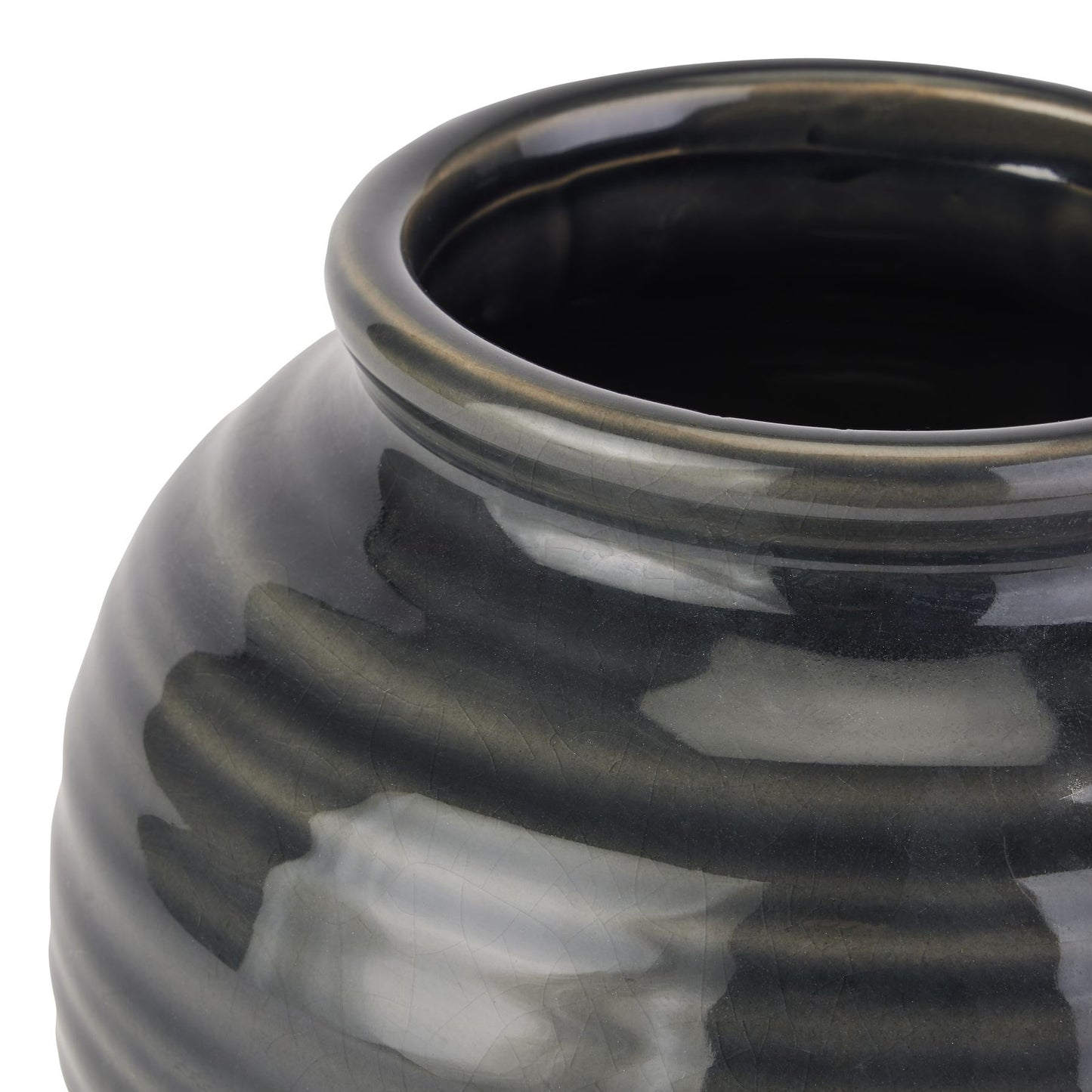 Seville Collection Navy Squat Vase - Vases from the Quanta Home collection.