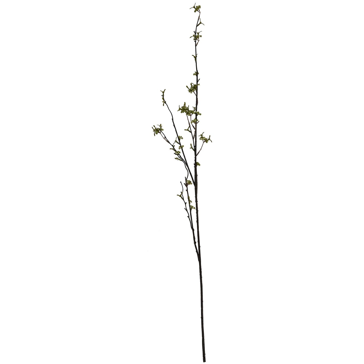 Realistic green berry willow stem with delicate branches, offering an elegant accent for home or office decor.