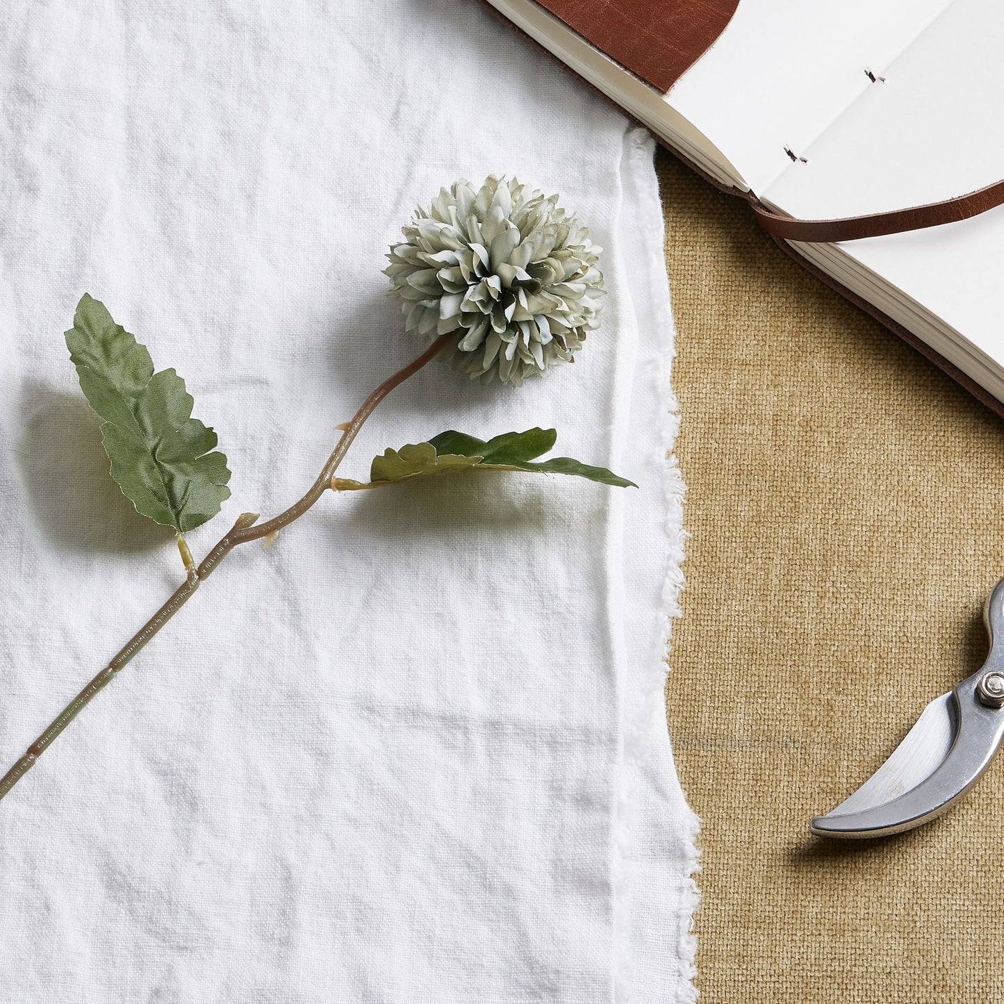 Pale Green Blue Short Chrysanthemum - Autumn Stems from the Quanta Home collection.