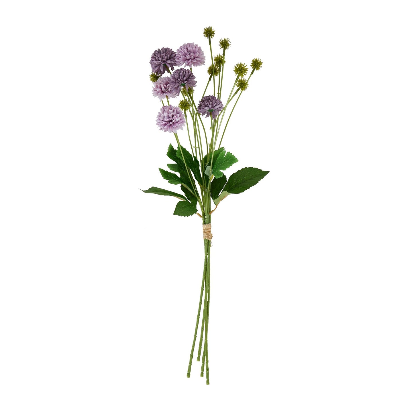 Purple chrysanthemum bouquet with deep purple petals and green leaves, ideal for enhancing home decor or as a thoughtful gift.