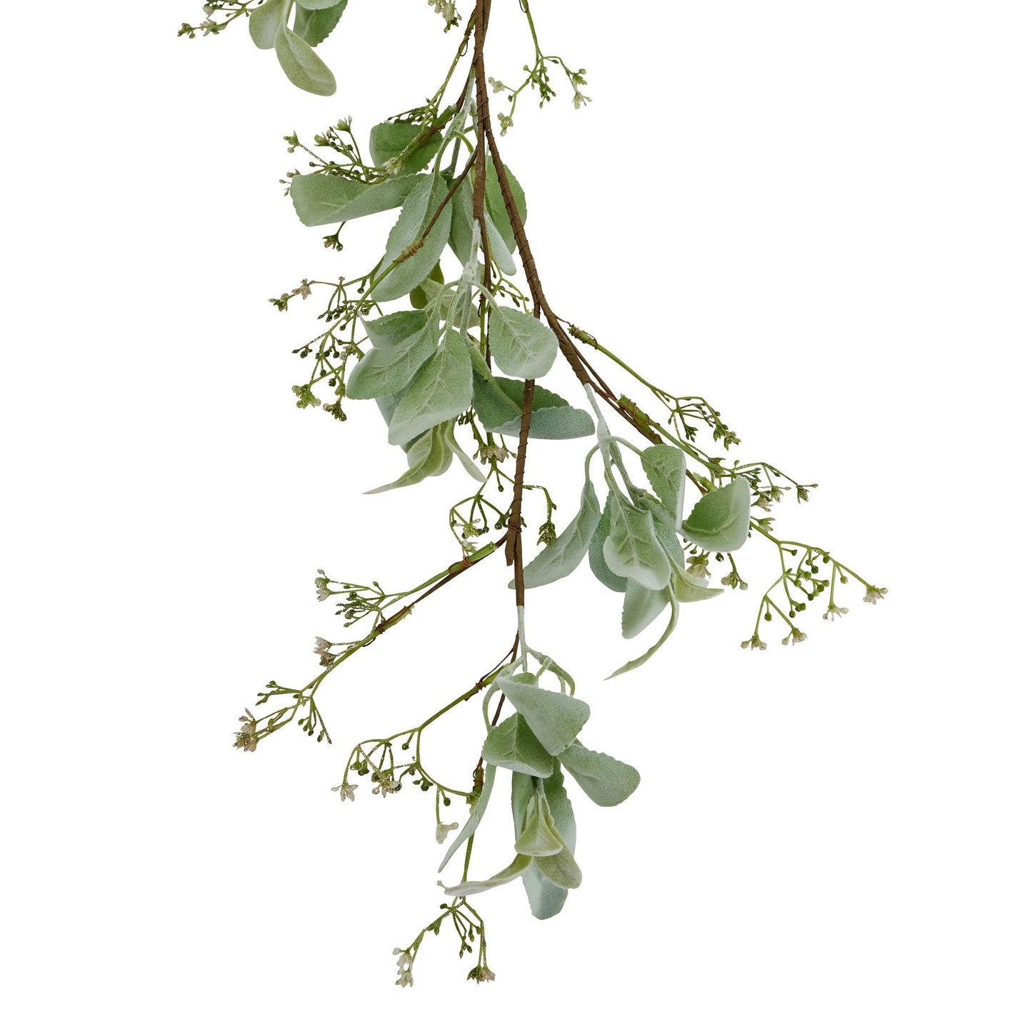 Winter Garland With Lambs Ear And Wax Flower - Christmas Wreaths & Garlands from the Quanta Home collection.