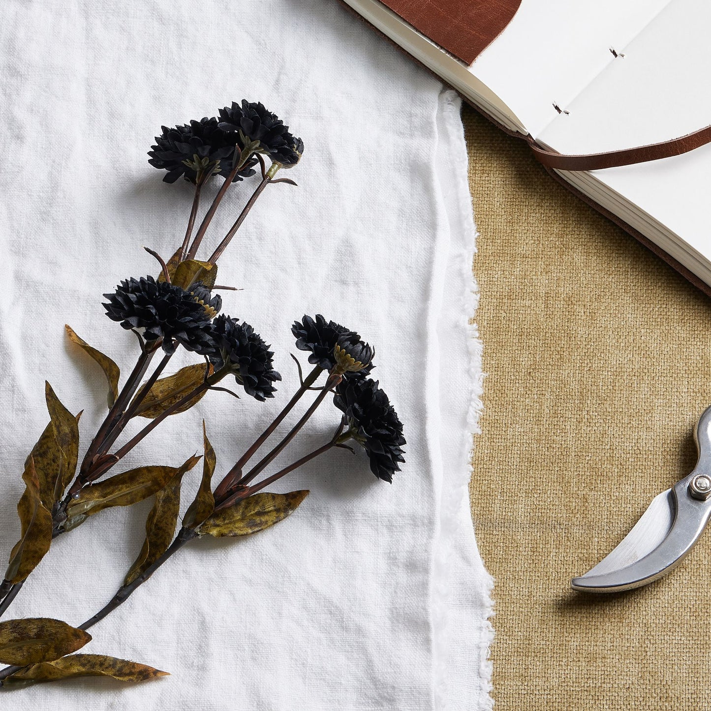 Black Chrysanthemum - Autumn Stems from the Quanta Home collection.