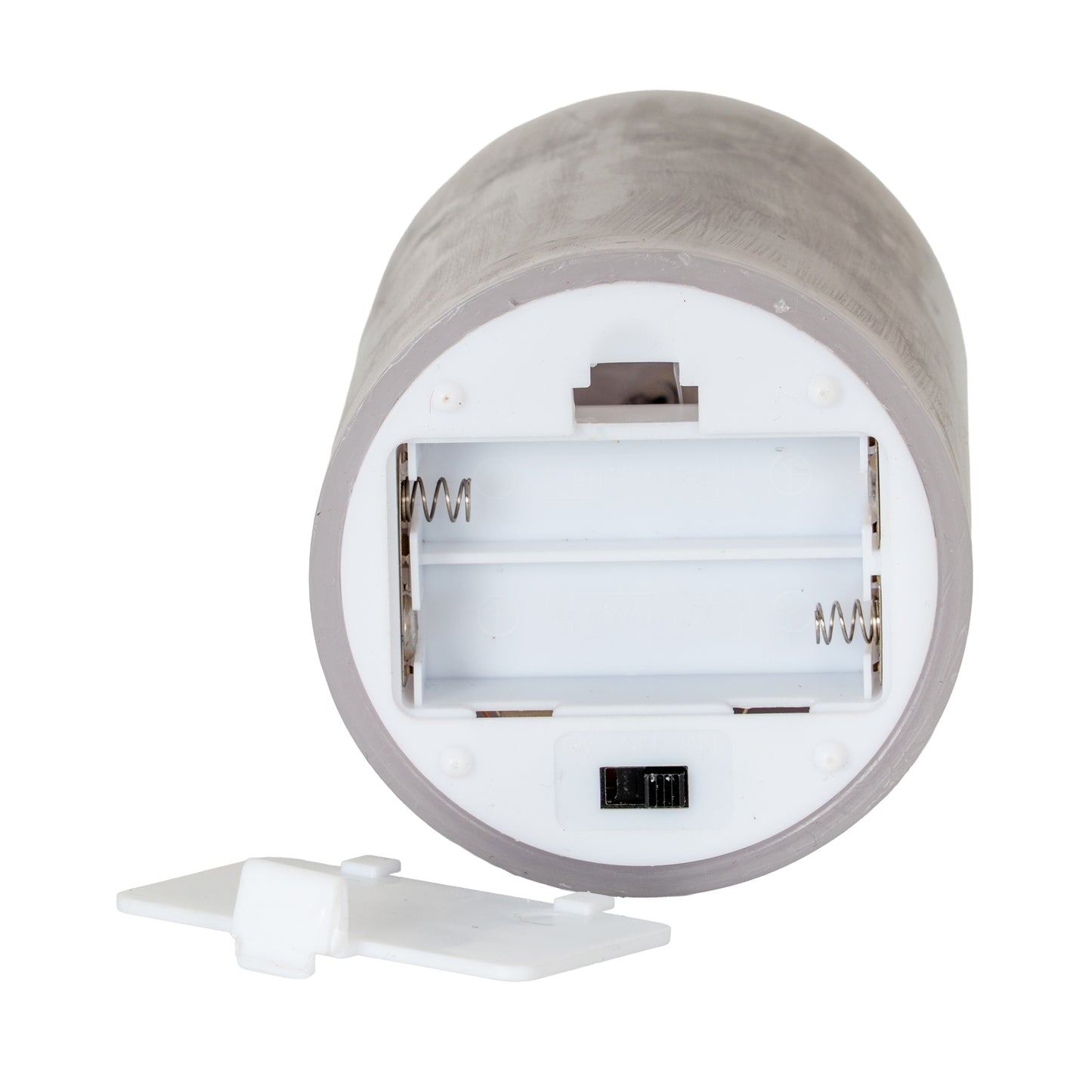 Luxe Collection Melt Effect 6x12 Grey LED Wax Candle - Candles from the Quanta Home collection.