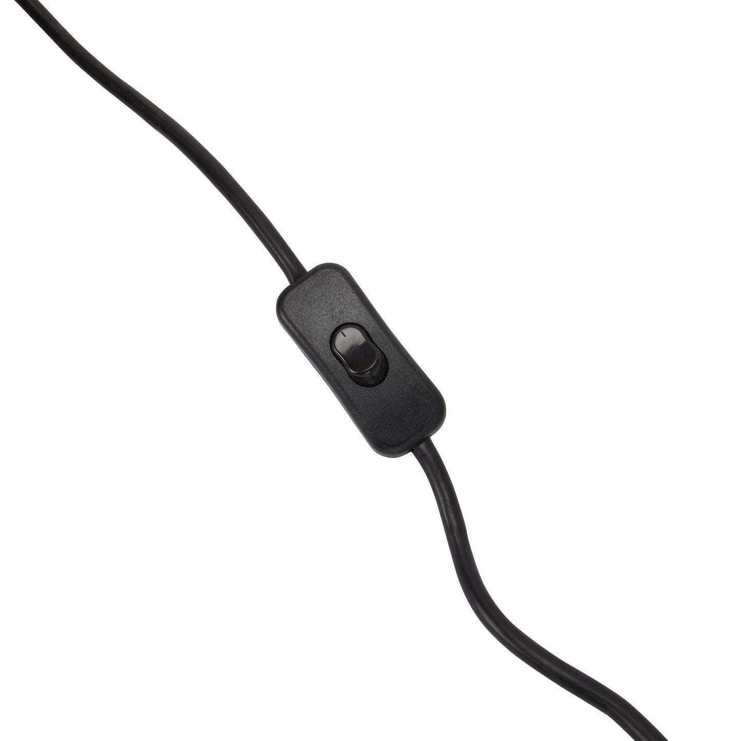 Black cord with an on/off switch, showcasing simplicity and functionality for easy access in lighting setups.