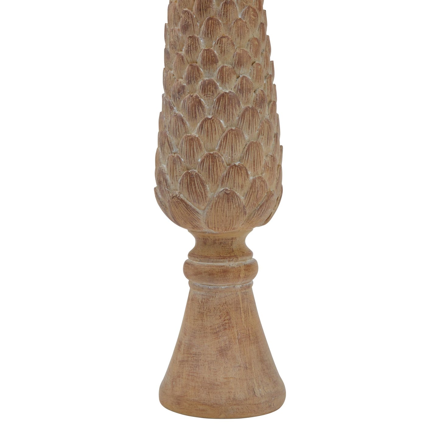 Large Pinecone Sculpture On Base - Christmas Room Decorations from the Quanta Home collection.