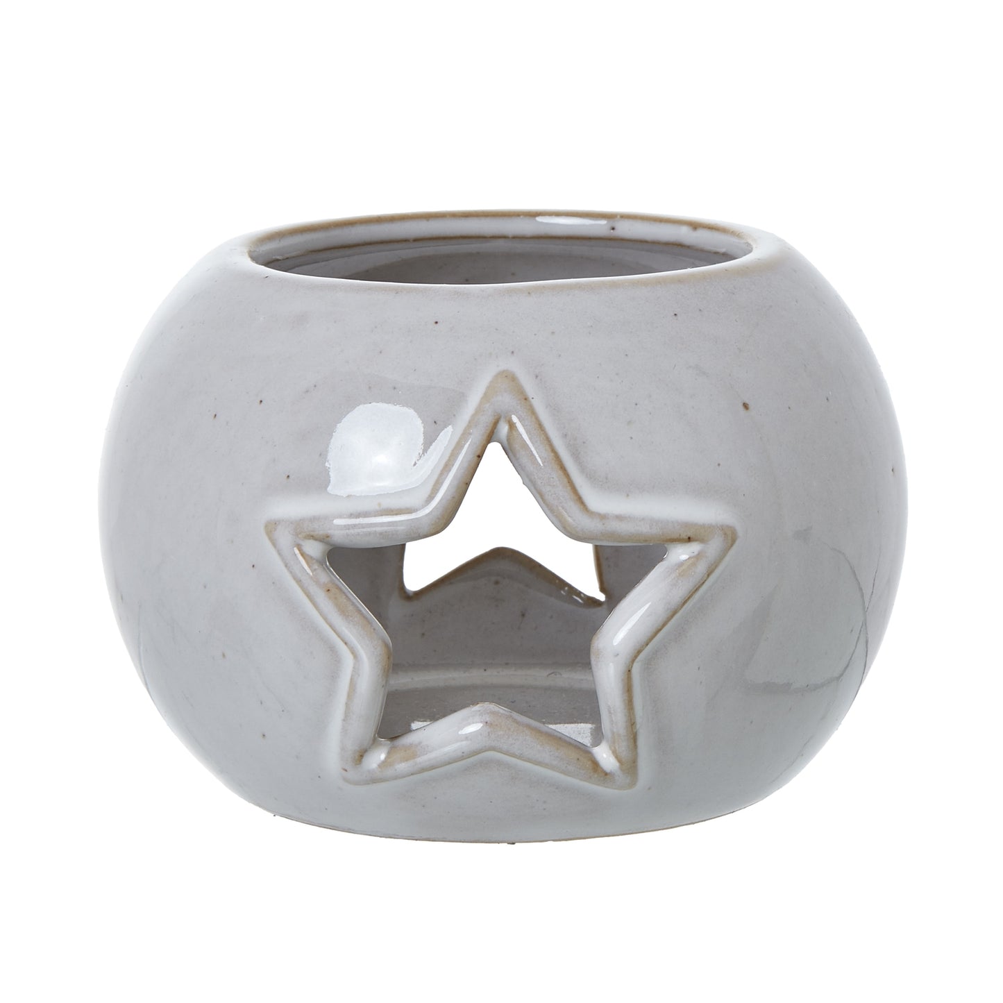 White Ceramic Star Cut-Out Round Tealight Holder - Christmas Candles & Candle Accessories from the Quanta Home collection.