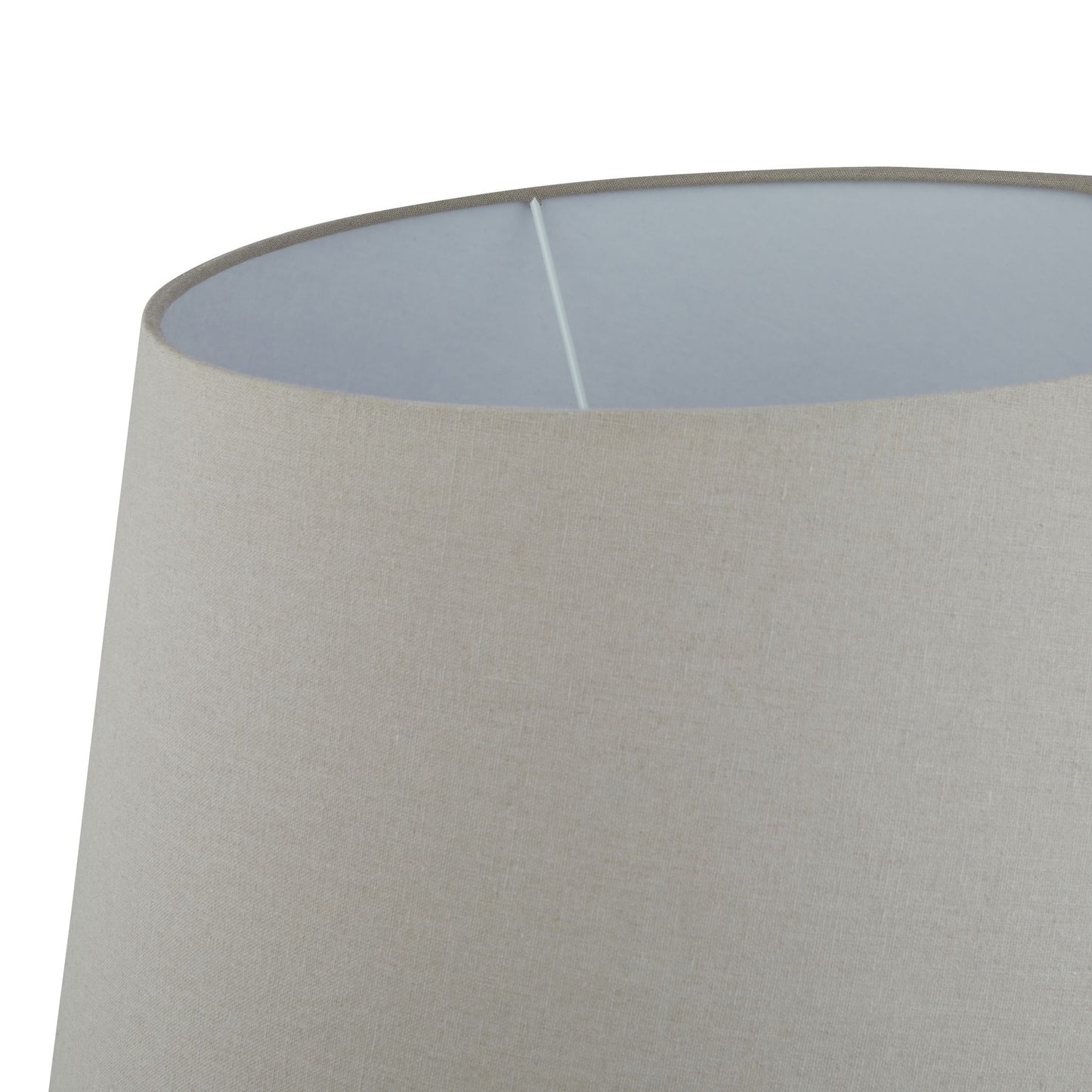 Siena Brown Round Table Lamp With Linen Shade - Ceramic Lamps from the Quanta Home collection.