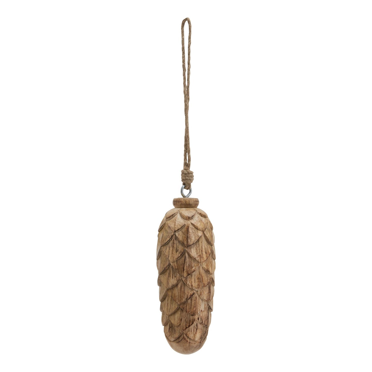 Natural Large Wooden Pine Cone Bauble - Christmas Baubles from the Quanta Home collection.
