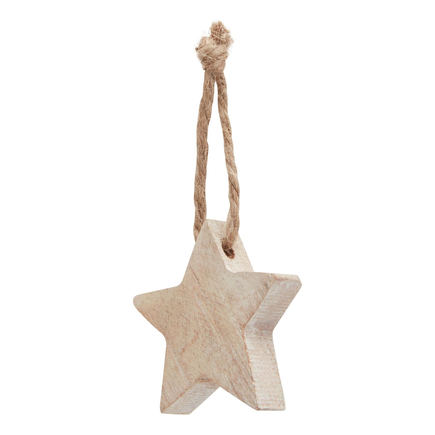 Pack Of 90 Wooden Star Hanging Decorations - Christmas Baubles from the Quanta Home collection.