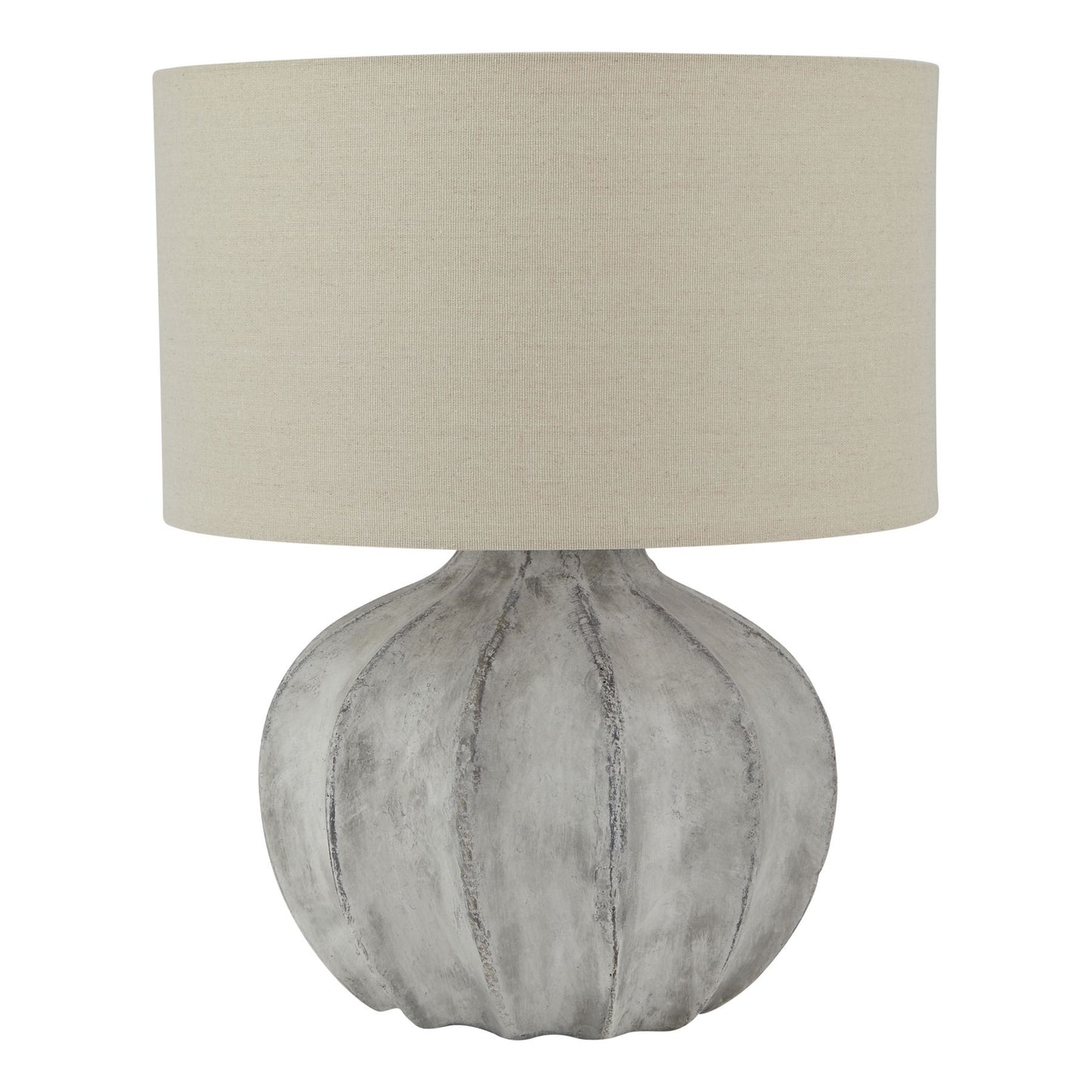 Darcy Antique White Flute Lamp - Ceramic Lamps from the Quanta Home collection.