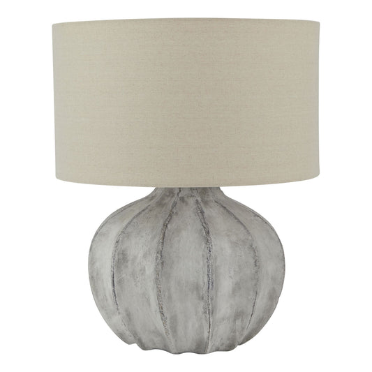 Darcy Antique White Flute Lamp - Ceramic Lamps from the Quanta Home collection.