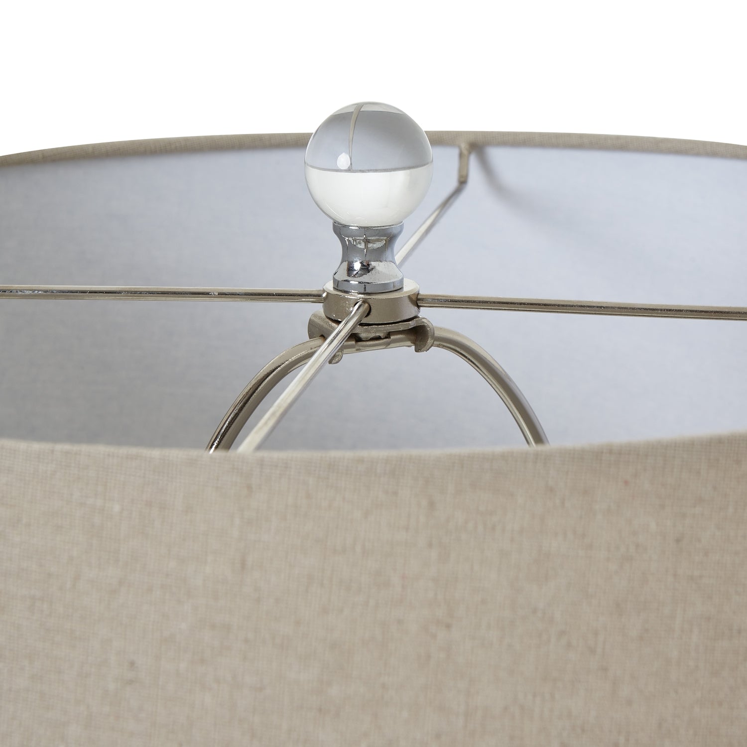 Grey Shadows Table Lamp With Linen Shade - Lighting from the Quanta Home collection.
