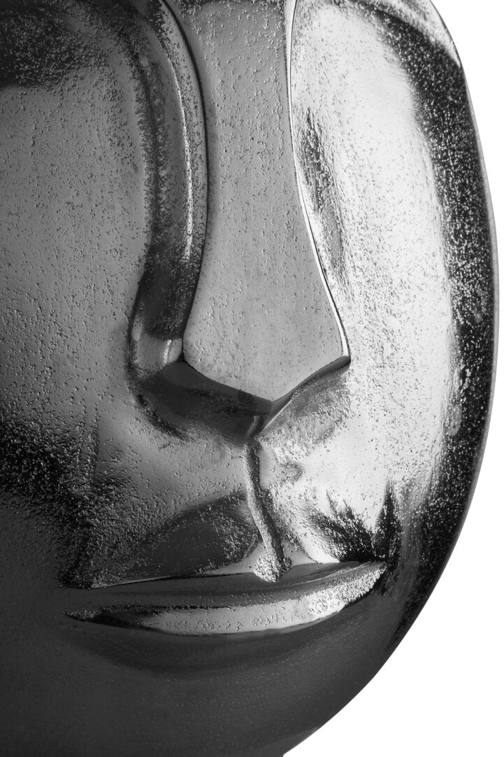 Vista Large Silver Finish Round Vase