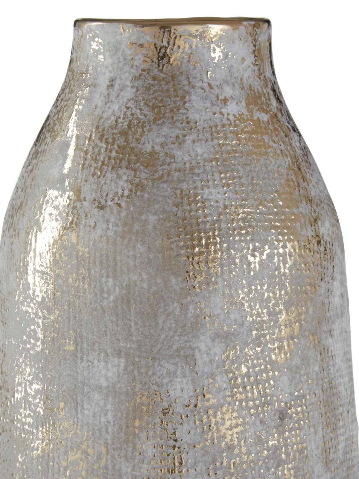 Gildora Large Grey and Gold Ceramic Vase