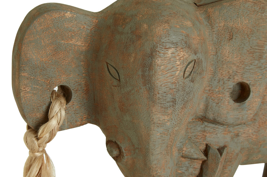 Skye Mango Wood Elephant Sculpture