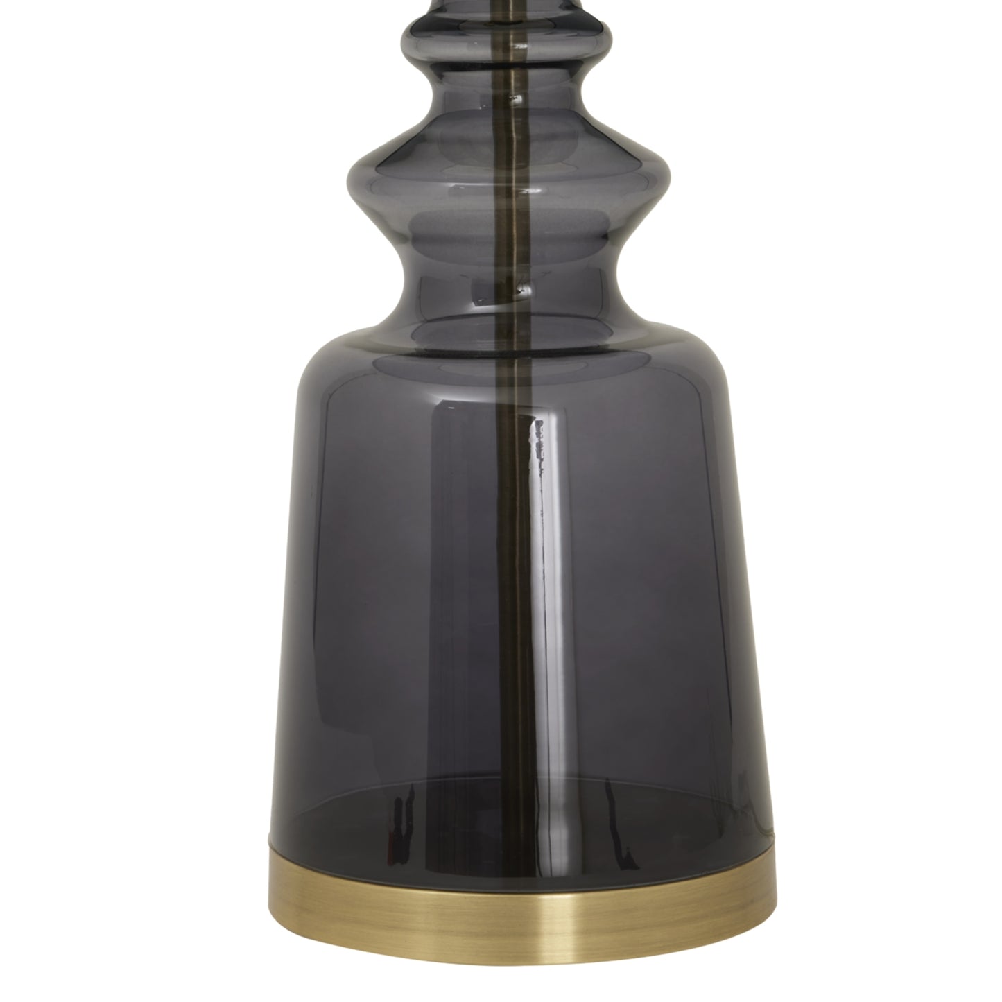 Translucent glass urn lamp with a black velvet shade and a gold base, exuding elegance and modern sophistication.