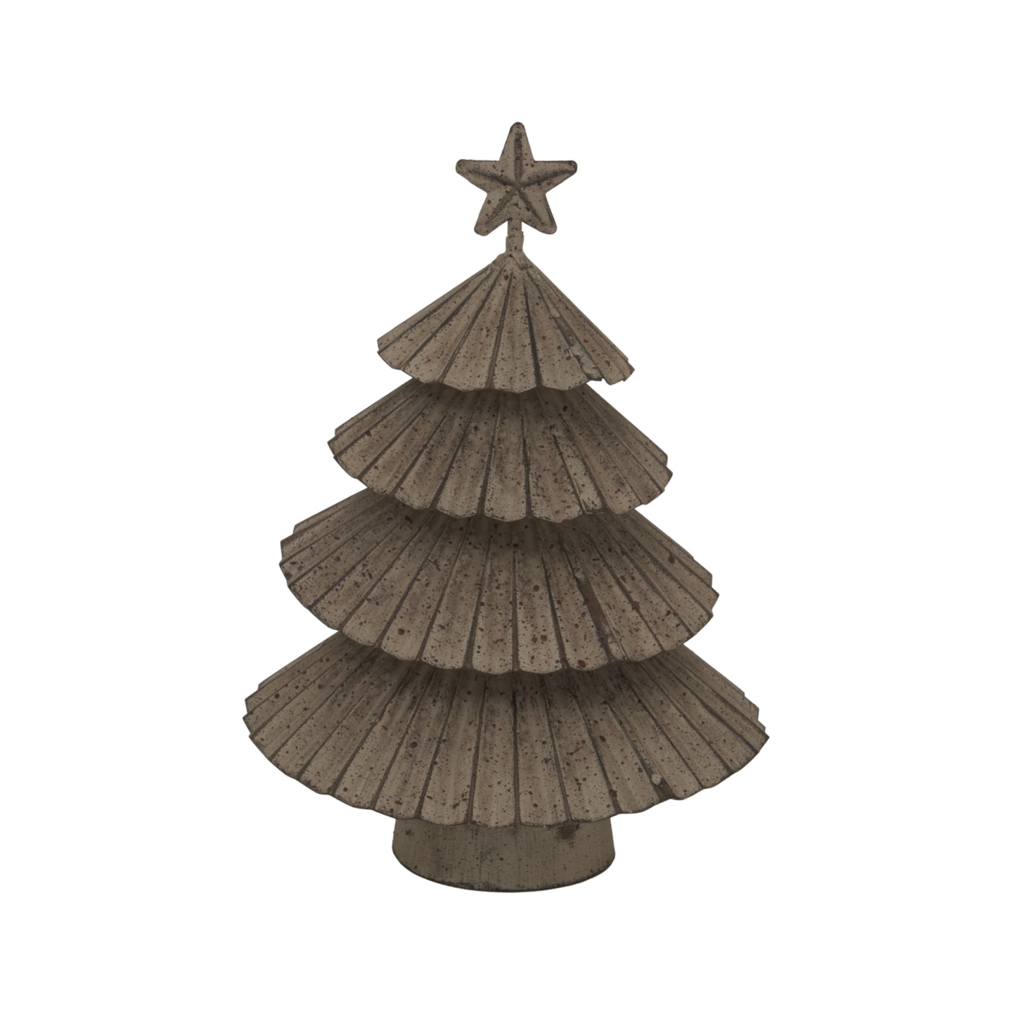 Rustic Metal Layered Tree With Star - Christmas Room Decorations from the Quanta Home collection.