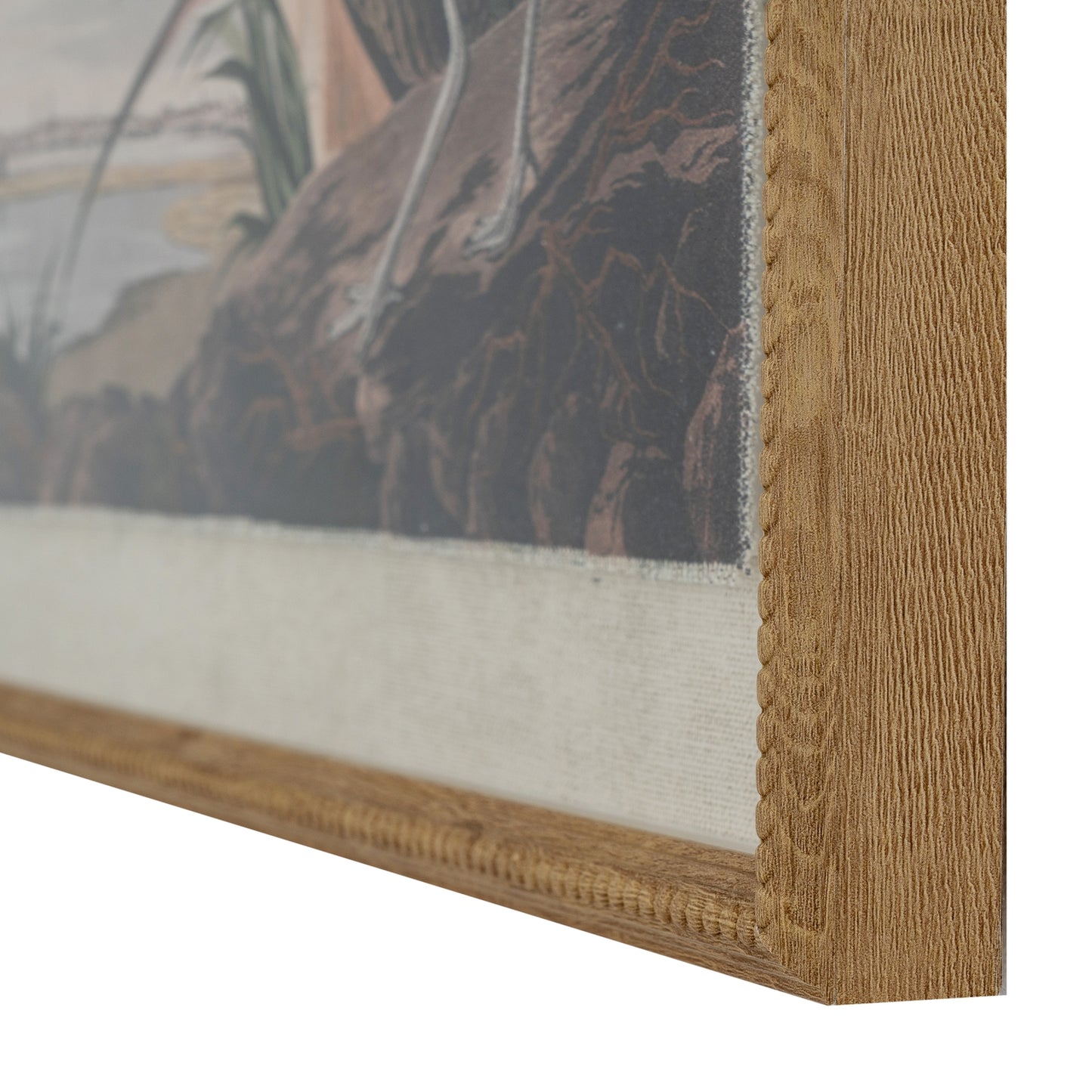 Flora & Fauna Collection Curlews On Linen In Beaded Frame - Printed Art from the Quanta Home collection.