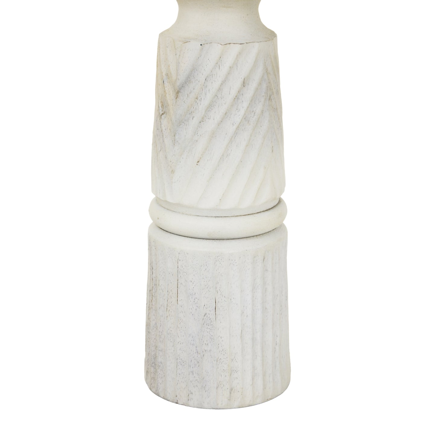 Large White Carved Candle Holder - Candle Holders from the Quanta Home collection.