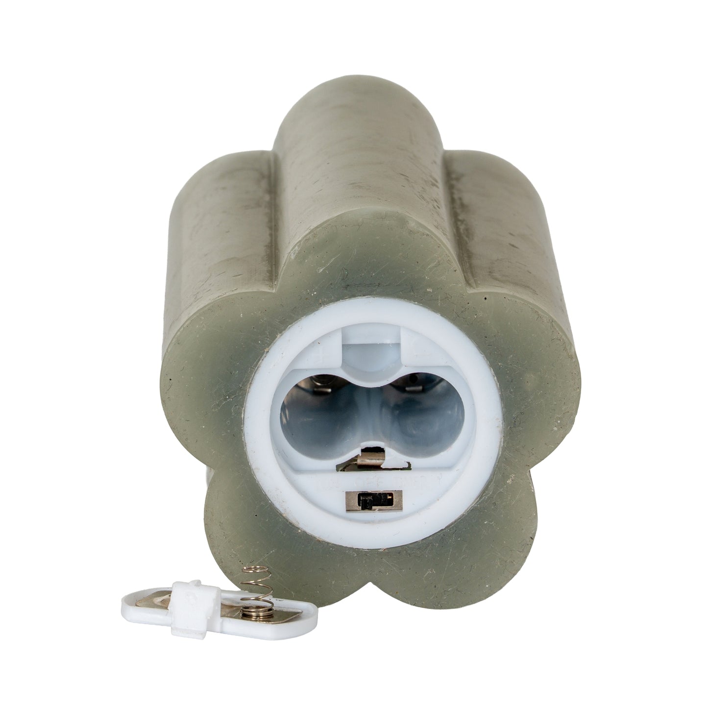 Luxe Collection Natural Glow 2.75x6 Grey Pillar LED Candle - LED from the Quanta Home collection.