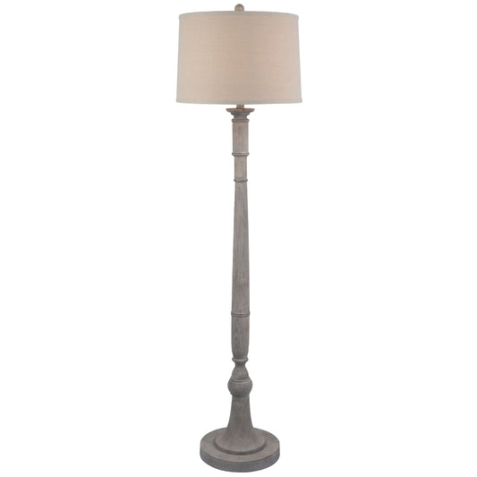 Stella Floor Lamp With Linen Shade - Lighting from the Quanta Home collection.