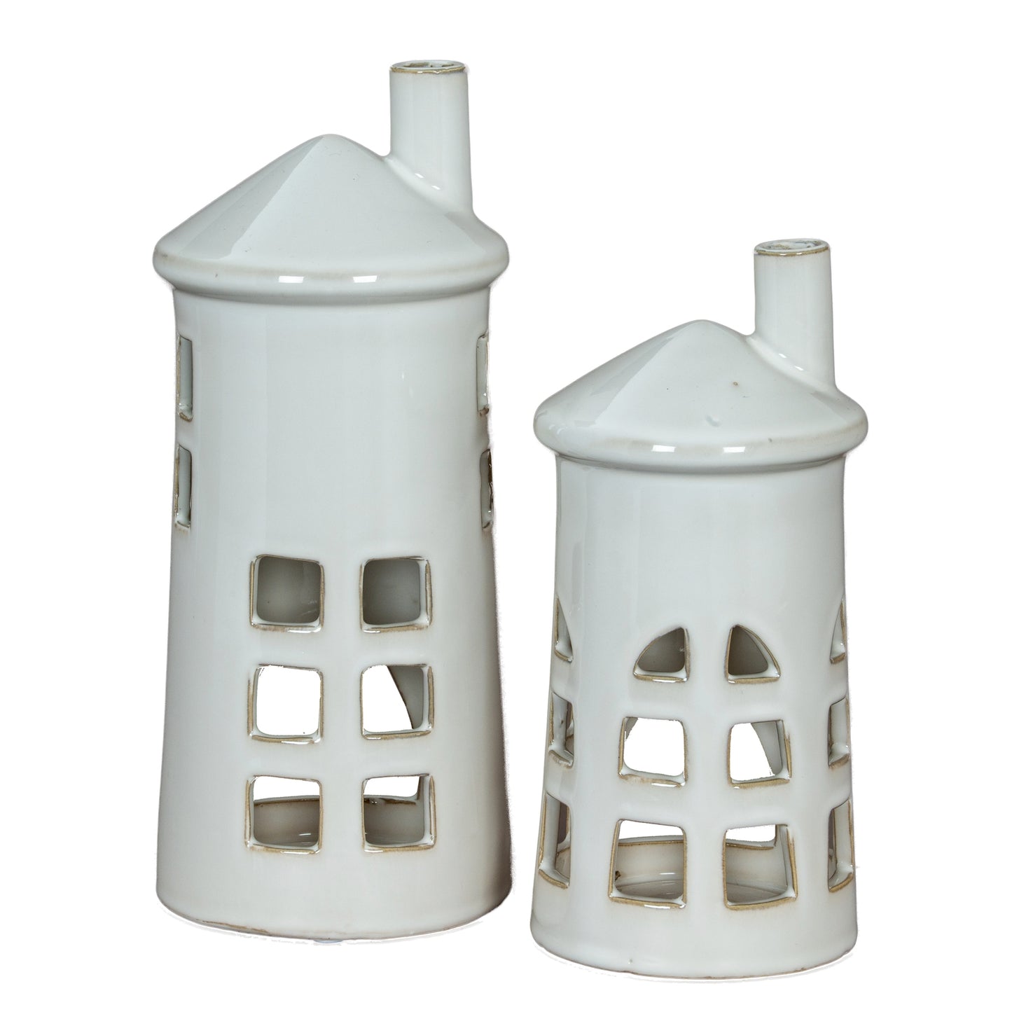 Rhea Medium Lighthouse Tealight Holder - Christmas Candles & Candle Accessories from the Quanta Home collection.