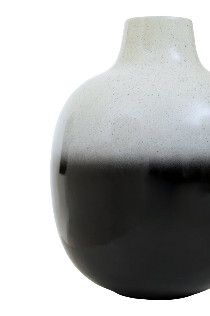 Arbor Large Black And White Ombre Vase