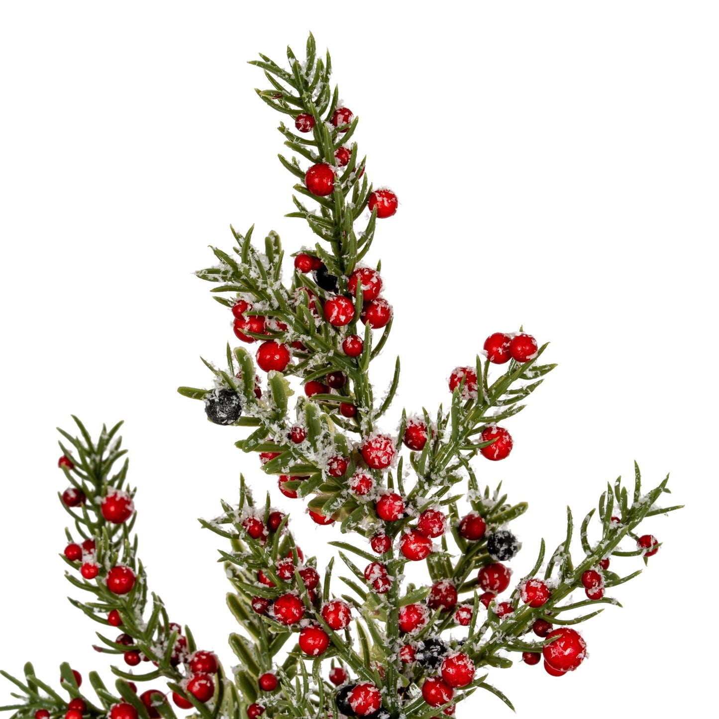 Medium Frosted Winter Berry Tree On Wooden Block - 0.1920