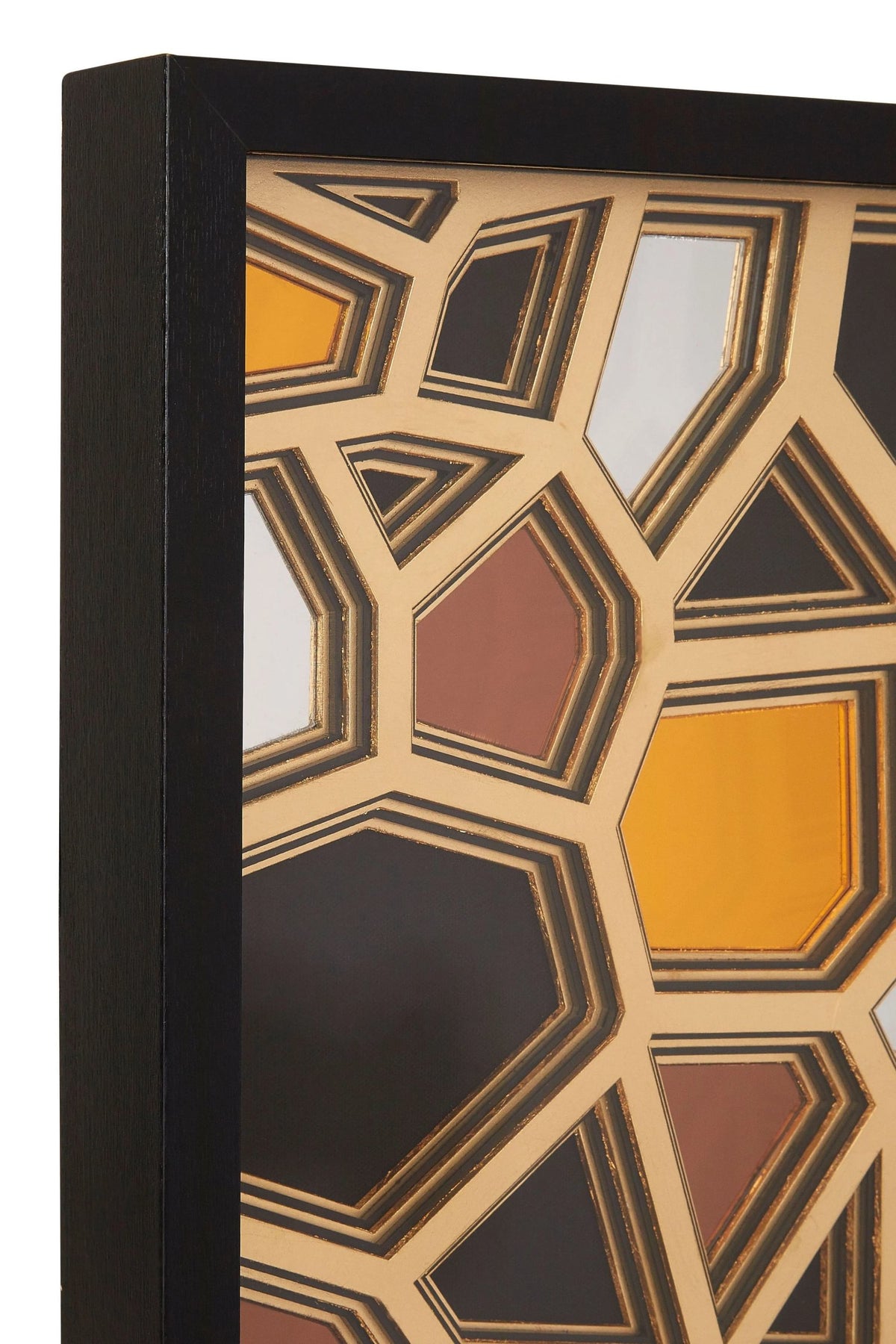 Milan Gold And black Paper Sculpture Wall Art