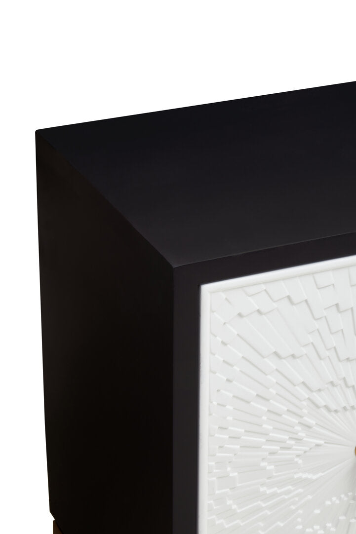 Alexander Black and White Four Door Sideboard