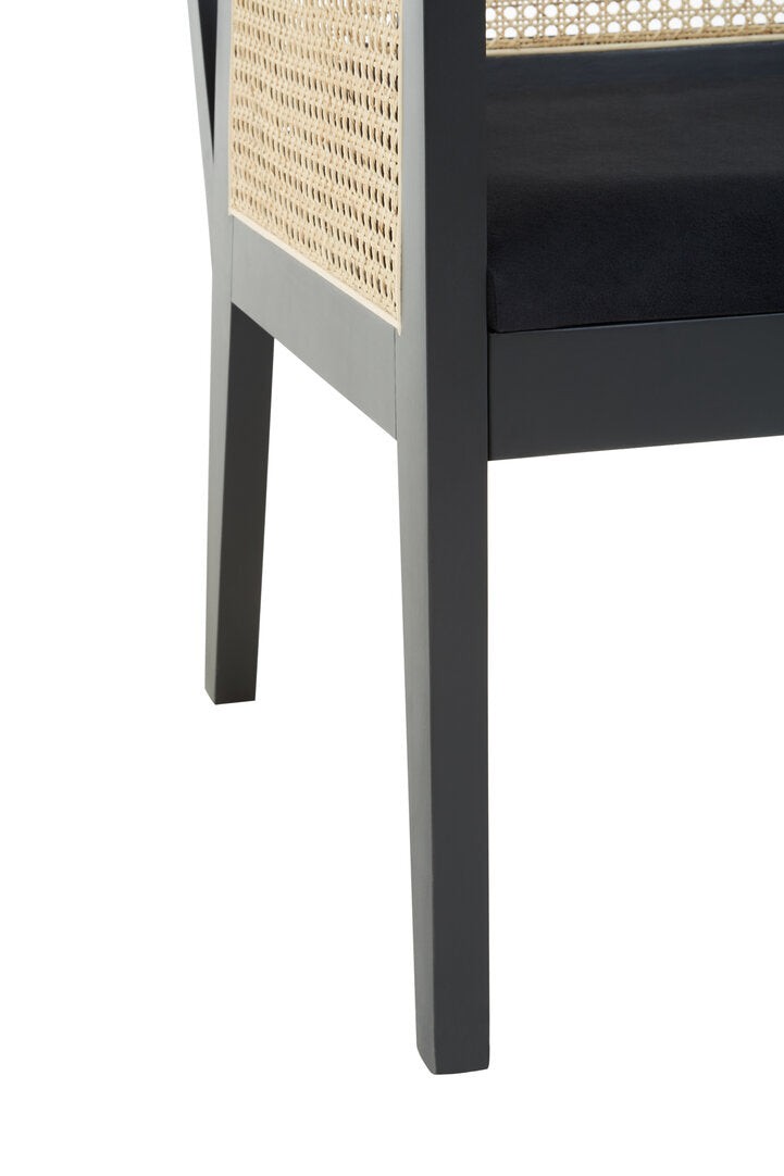 Via Rattan Chair with Black Frame