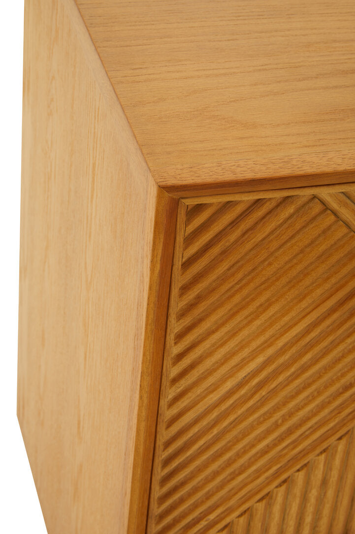 Tulum Natural Finish Sideboard with 4 Doors and 3 Drawers